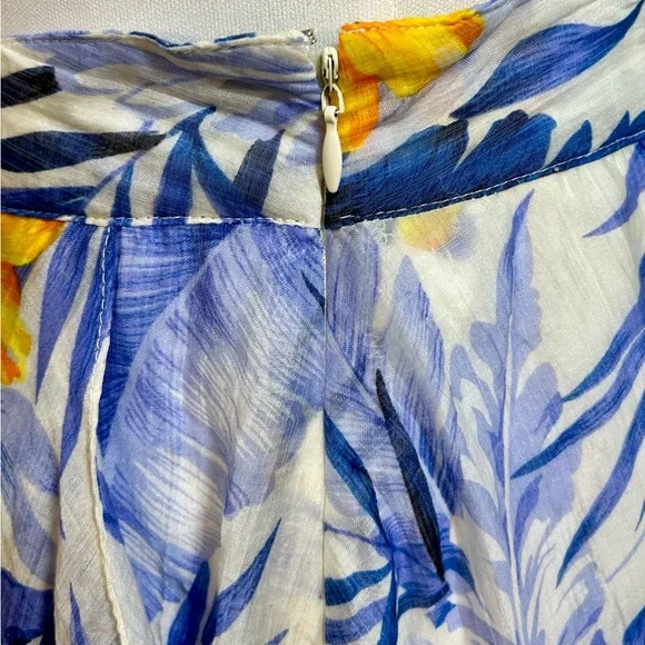 JOA Los Angeles Revolve Hawaiian A Line Skirt in Blue Iris with Pockets Sz S - Picture 8 of 13